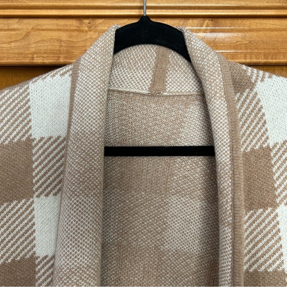 Madewell Minetta Sweater Longline Coat in Buffalo Check Wool Blend Size Small - Picture 3 of 10